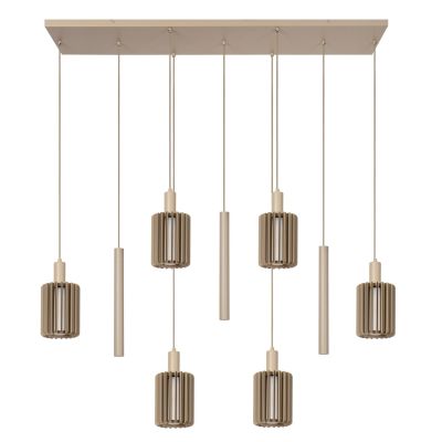 Lucide LAMBRES - Pendant light - 6xE27 - Taupe
